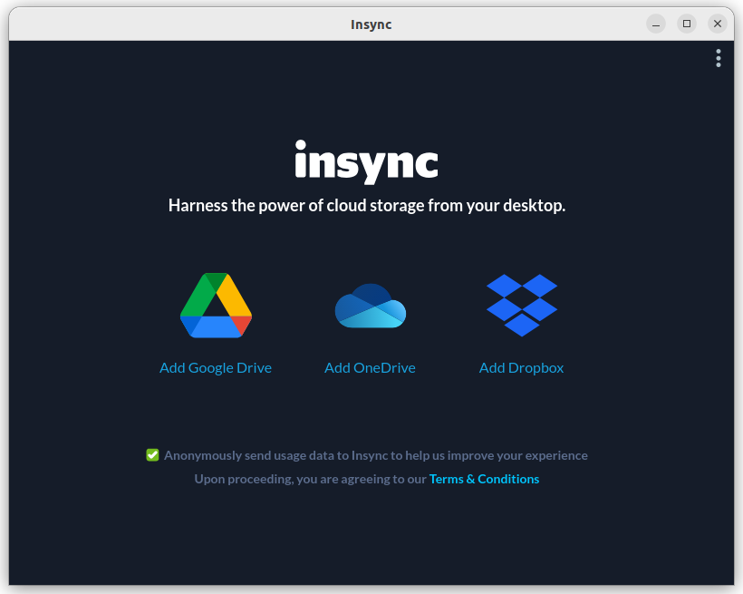 User Interface of Insync