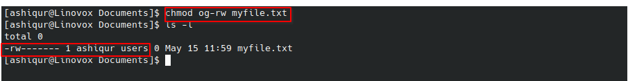 chmod command example 3