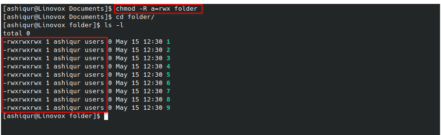 chmod command example 5