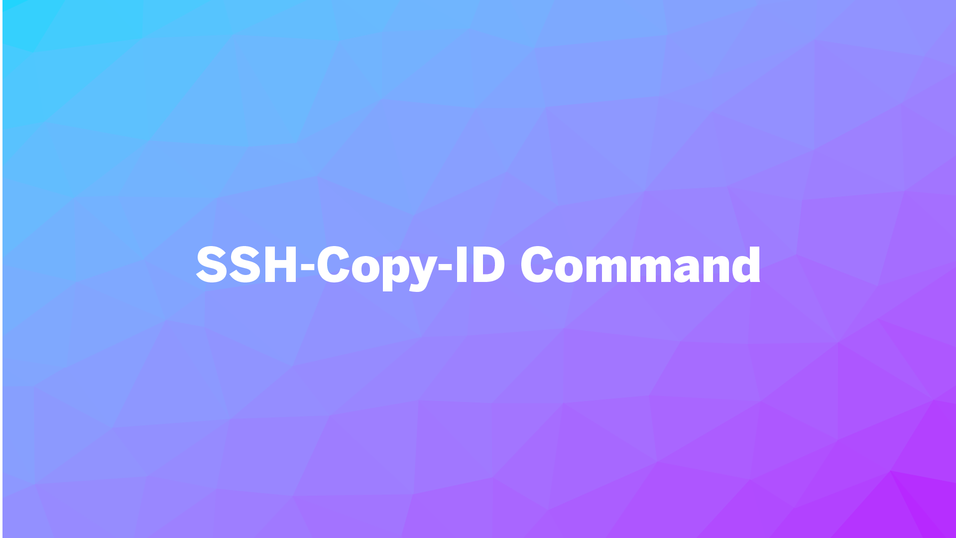 ssh-copy-id command
